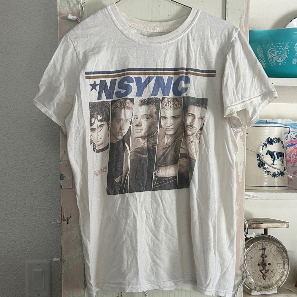 White Graphic NSYNC Band T-Shirt